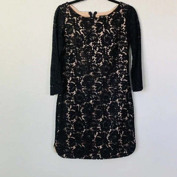Vince Camuto | Dresses | Vince Camuto Floral Black Lace Nude Lined Shift Cocktail Dress | Poshmark Vince Camuto | Dresses | Vince Camuto Floral Black Lace Nude Lined Shift Cocktail Dress | Poshmark